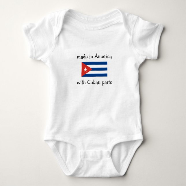 Body Para Bebê feito em América com peças cubanas (Frente)