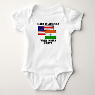 Body Para Bebê Feito em América com peças indianas