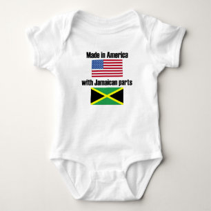 Body Para Bebê Feito em América com peças jamaicanas