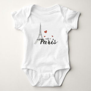 Body Para Bebê Feito em Paris com a Torre Eiffel