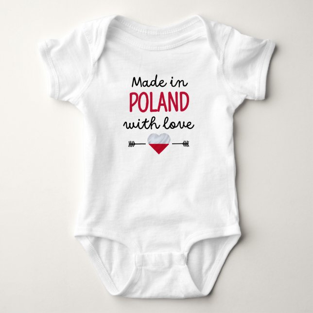 Body Para Bebê Feito em Polônia com amor (Frente)