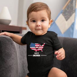 Body Para Bebê "Feito na América" Personalizado