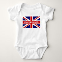 Feito na roupa do bebê de Inglaterra