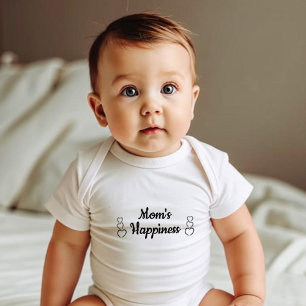Body Para Bebê Felicidade mãe. Simples