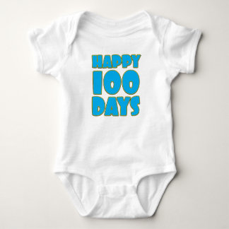 Body Para Bebê Feliz 100 dias - Celebração de 100 dias do bebê