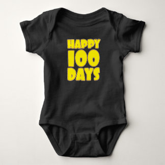 Body Para Bebê Feliz 100 dias - Celebração de 100 dias do bebê