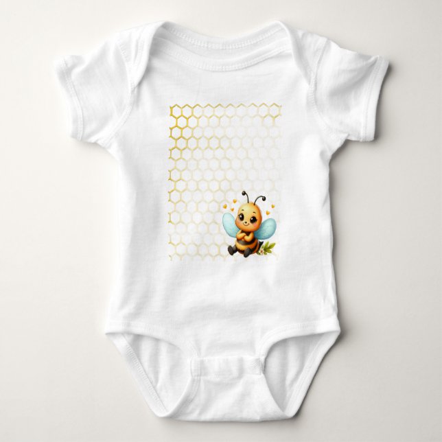 Body Para Bebê Feliz Abelhinha (Frente)