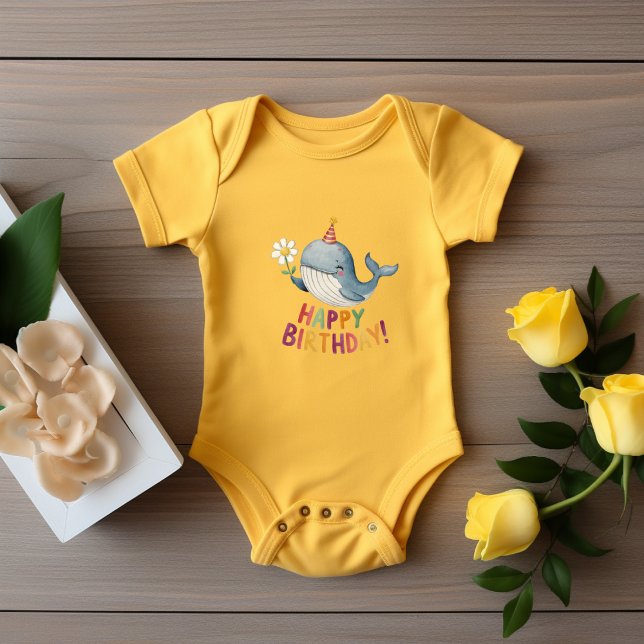 Body Para Bebê Feliz aniversário (Criador carregado)