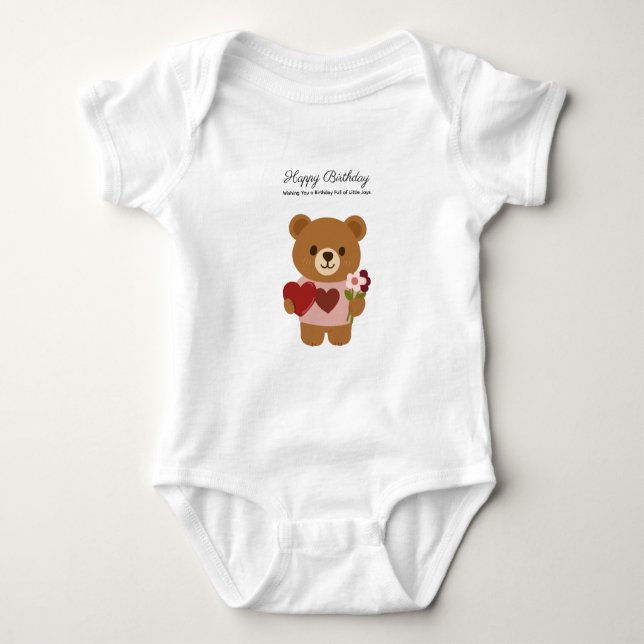 Body Para Bebê Feliz Aniversário dr (Frente)