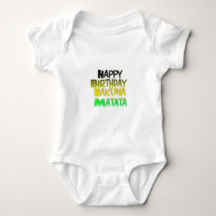 Body Para Bebê Feliz Aniversário Gelado Hakuna Matata eco Inspira