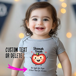 Body Para Bebê 🍎 Feliz Apple Saúde com texto personalizado