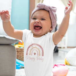 Body Para Bebê Feliz Bebê Boho Arco Arco-Íris Bebê Bodô