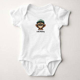 Body Para Bebê Feliz Bebê Macaco Verde