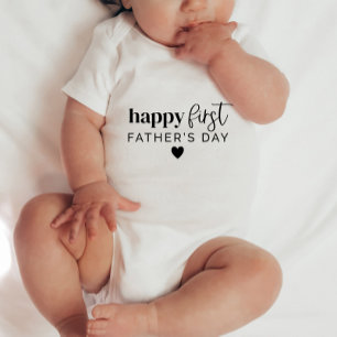Body Para Bebê Feliz Coração do Primeiro Dia de os pais - Querida