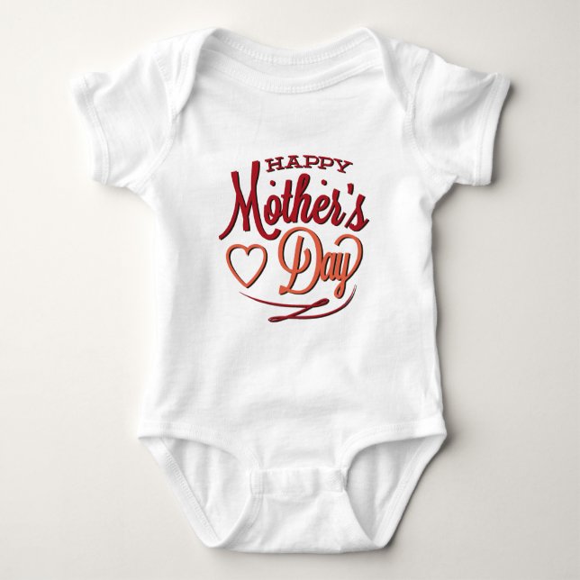 Body Para Bebê Feliz Dia das Mães (Frente)