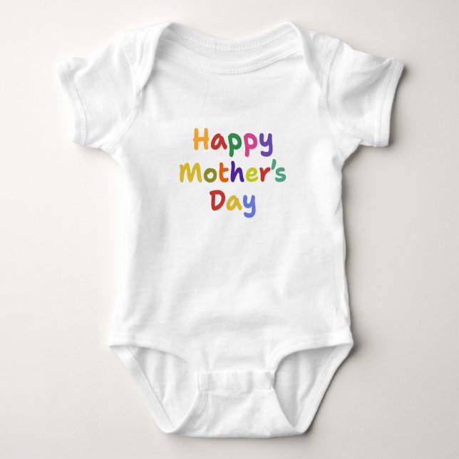 Body Para Bebê Feliz Dia das Mães (Frente)