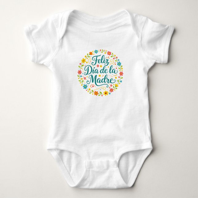 Body Para Bebê Feliz Dia Das Mães Calligraphy |  (Frente)