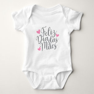 Body Para Bebê Feliz Dia de as mães Dia Das Mães Fita