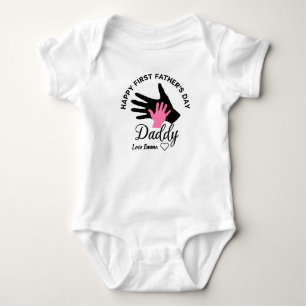 Body Para Bebê Feliz Dia de os pais Personalizado Da Filha