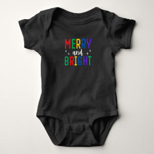 Body Para Bebê Feliz E Natal Brilhante