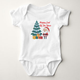 Body Para Bebê Feliz Fim do Ano Bebê Roupa de Porte