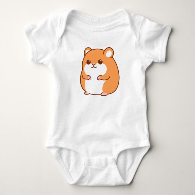 Body Para Bebê Feliz Hamster Bebê Roupa (Frente)