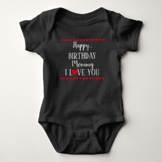 Body Para Bebê Feliz Mamãe De Aniversário Eu Te Amo De Bebê