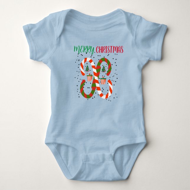 Body Para Bebê Feliz Natal (Frente)