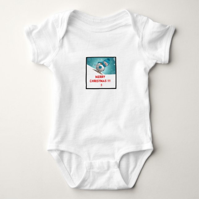 Body Para Bebê Feliz Natal (Frente)