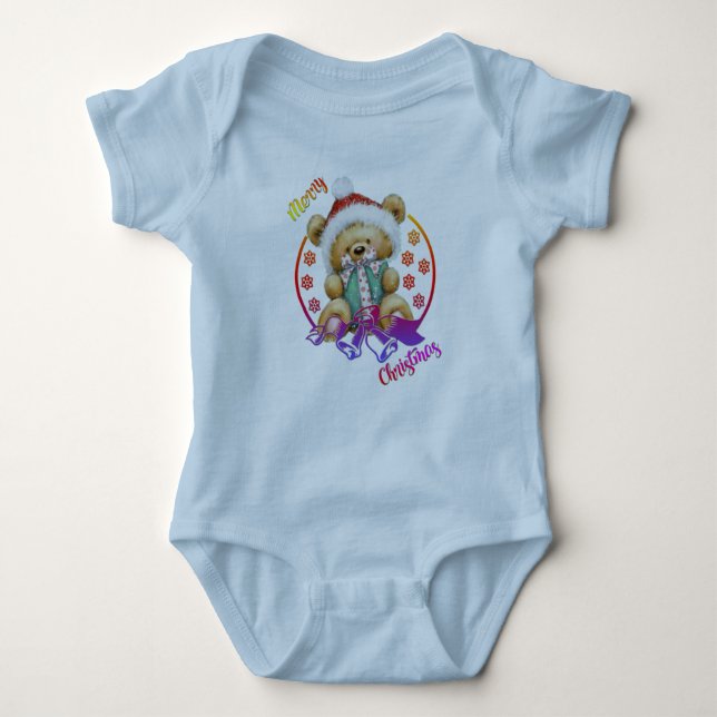 Body Para Bebê Feliz Natal (Frente)