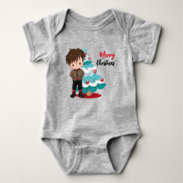 Body Para Bebê Feliz Natal Bebê Roupa