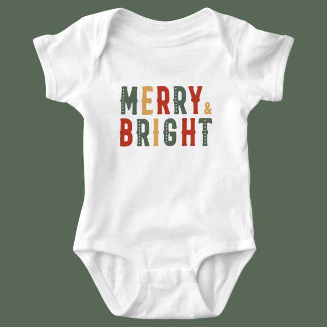 Body Para Bebê Feliz Natal, Feliz e Brilho (Criador carregado)