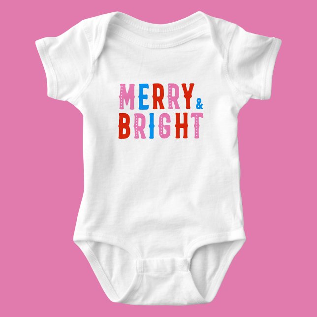 Body Para Bebê Feliz Natal, Feliz e Brilho (Criador carregado)