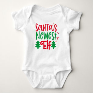 Body Para Bebê FELIZ NATAL   Papai noel Newest Elf