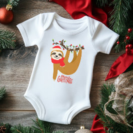 Body Para Bebê Feliz Natal Preguiça | Feriados