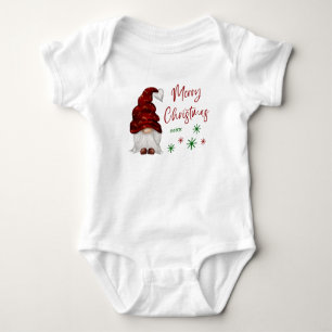 Body Para Bebê Feliz Natal Rustic Country Girl Holiday