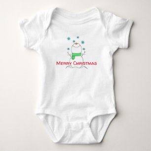 Body Para Bebê Feliz Natal Snowman