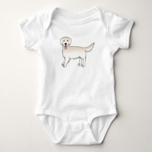 Body Para Bebê Feliz Ouro de Creme - Cão de Cartografia para Retr