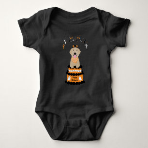 Body Para Bebê Feliz Ouro de Halloween Retriever Spooky Ghost Boo