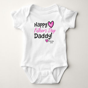 Body Para Bebê Feliz Pai 1rua Dia de os pais Nome Personalizado A