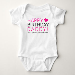 Body Para Bebê Feliz Pai de aniversário