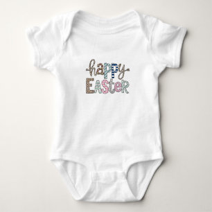 Body Para Bebê Feliz Páscoa Coelhinho Florido Fofinho Primavera L