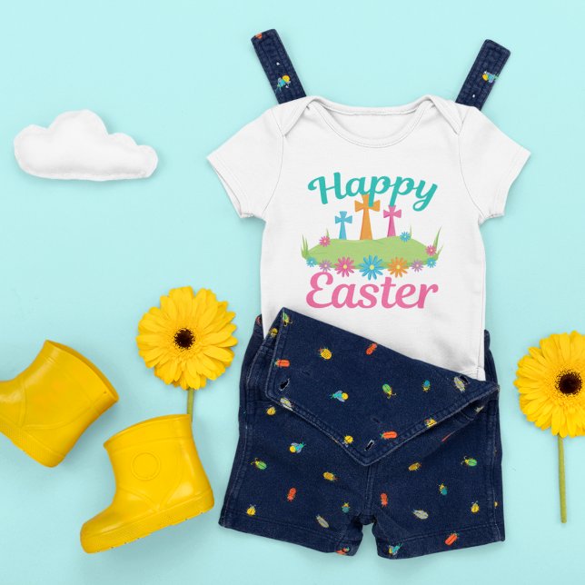 Body Para Bebê Feliz Páscoa Linda Religiosa (Criador carregado)