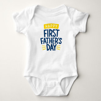 Body Para Bebê Feliz Primeiro Dia dos Pais