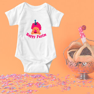 Body Para Bebê Feliz Purim Feliz Palhaço