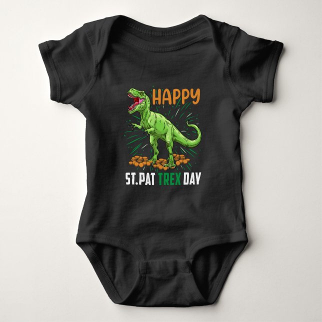 Body Para Bebê Feliz Rua, Pat Trex Day (Frente)