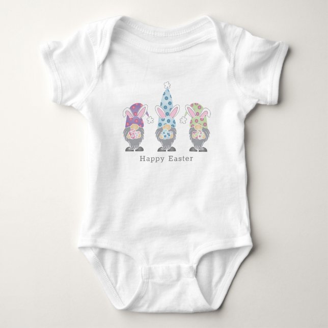 Body Para Bebê Felz pascoa Bunny Gnomos (Frente)