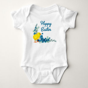 Body Para Bebê Felz pascoa Com Pintinho De Bebê