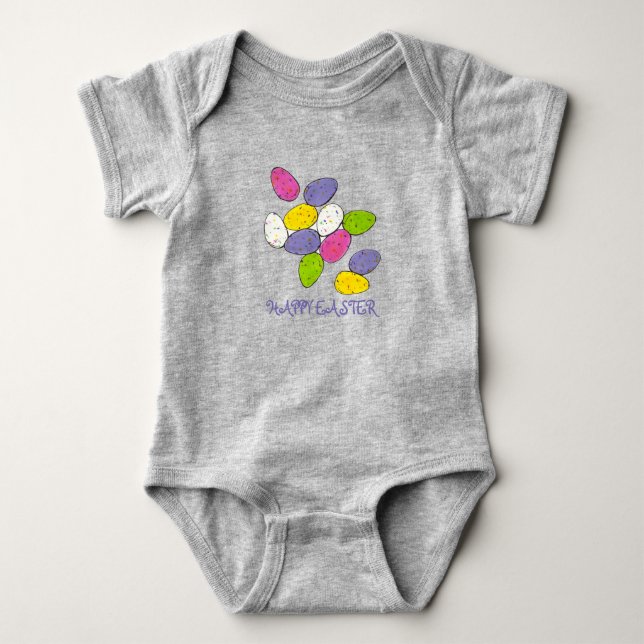 Body Para Bebê Felz pascoa Doces Ovos De Leite Maltado (Frente)