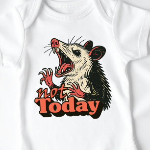 Body Para Bebê Feral Irritado Possum Hoje Não É Tipografia